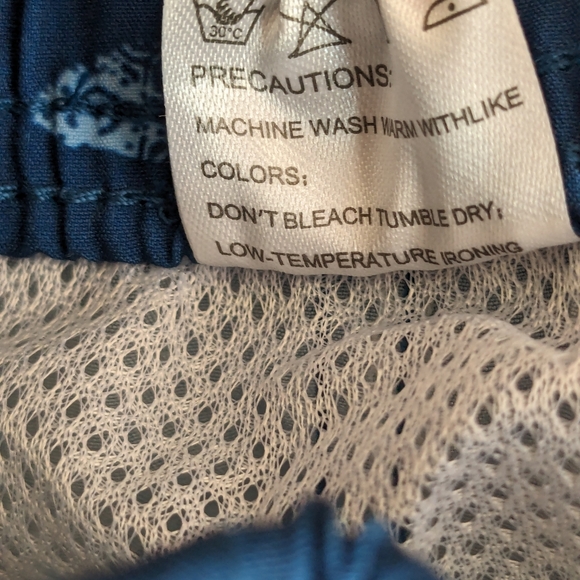 Biwisy Swim Trunks Shorts NWT size 2XL Quick Dry Mesh Blue Lining V-1 - Picture 10 of 10